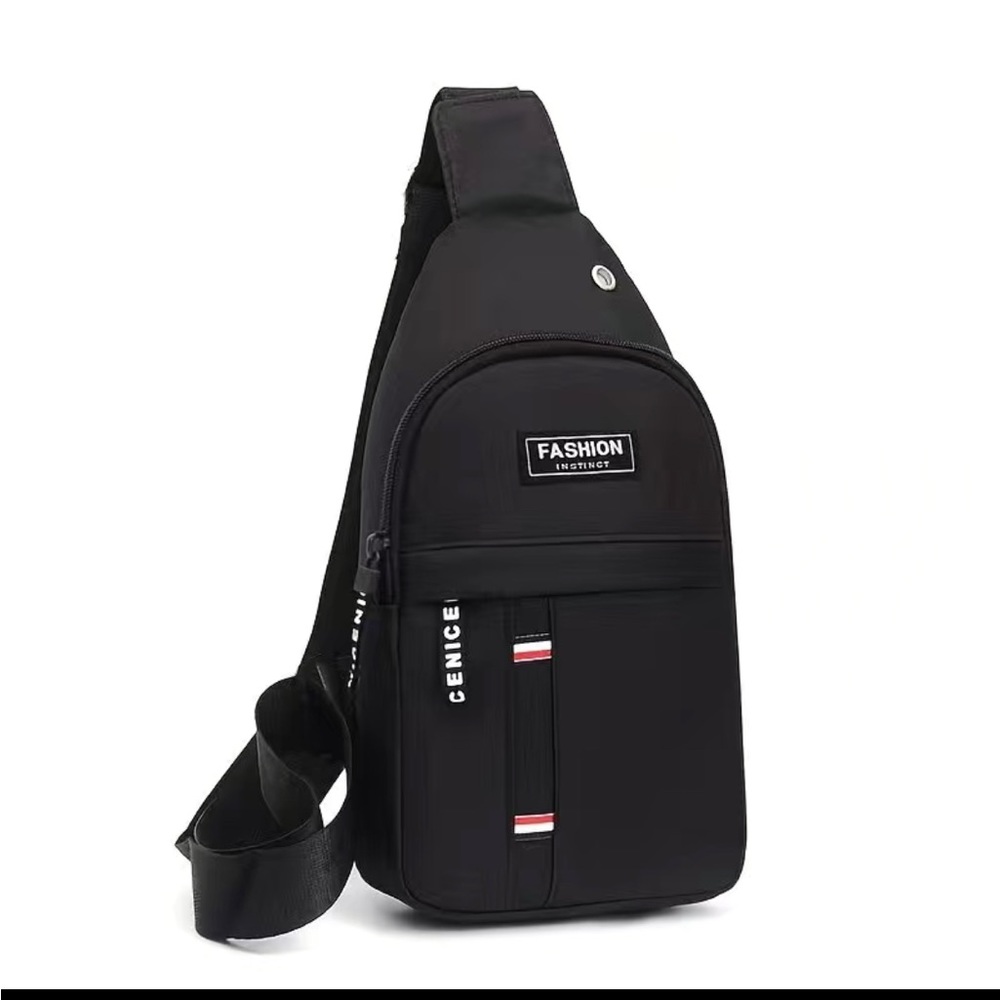 Men's Small Waterproof Casual Outdoor Cycling Shoulder Bag  Messenger Bag-Black